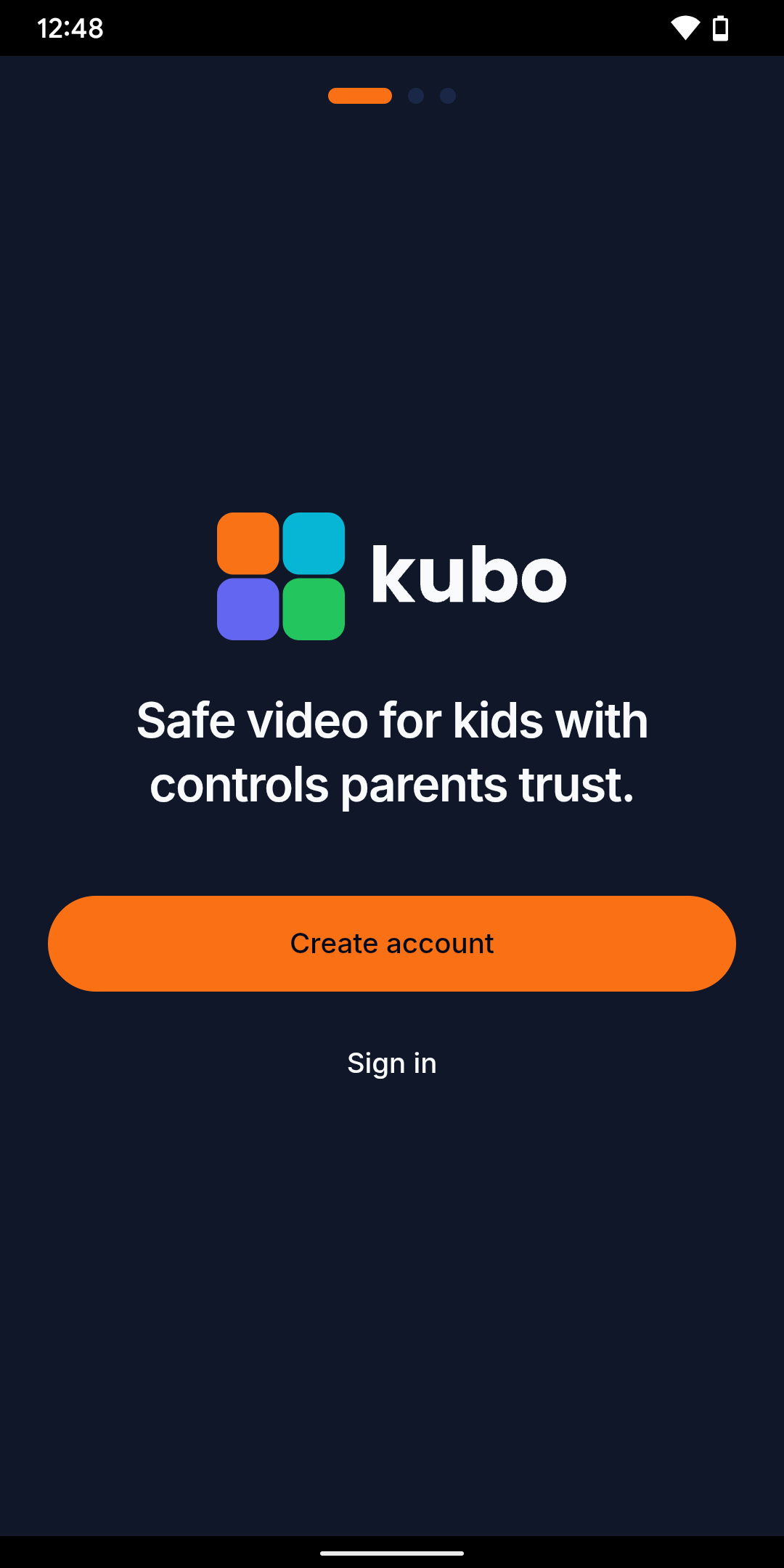 Kubo Welcome Screen